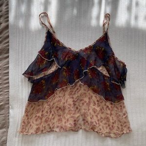 Free people floral flowy tank
